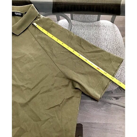 MURANO LIQUID LUXURY MENS GREEN SHORT SLEEVE 100% COTTON POLO SHIRT SIZE LARGE - Picture 4 of 6